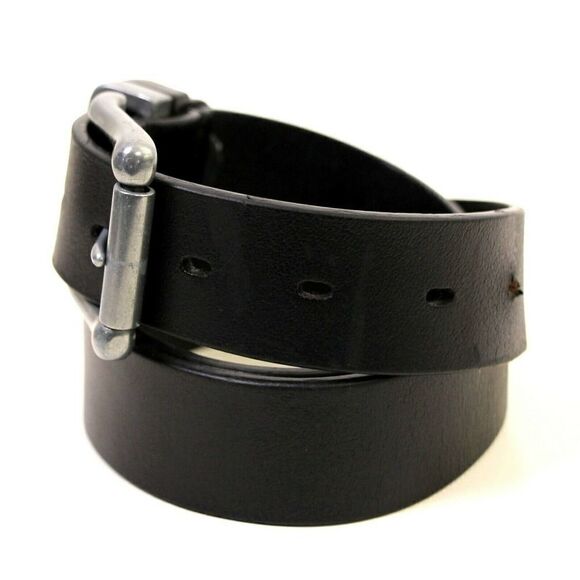 SADDLE BLACK GENUINE LEATHER 1 3/8"Wd CASUAL DRESS MEN'S BELT Sz 36 (R50 - Picture 3 of 10
